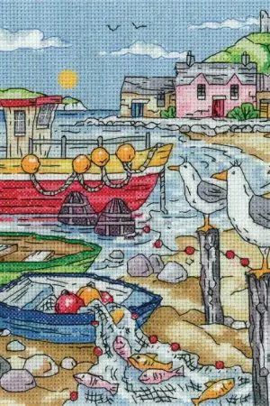 Same Day Shipping Bay Watching Cross Stitch Kit by Heritage Crafts