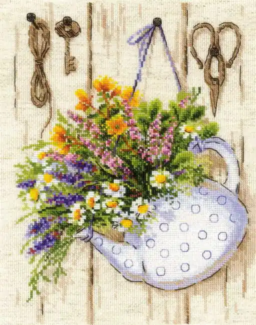 New Arrival Summer Tea Cross Stitch Kit By RIOLIS