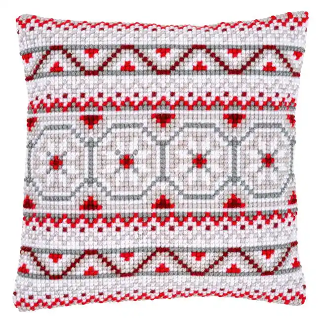 Norwegian Motif Printed Cross Stitch Cushion Kit by Vervaco Flash Sale