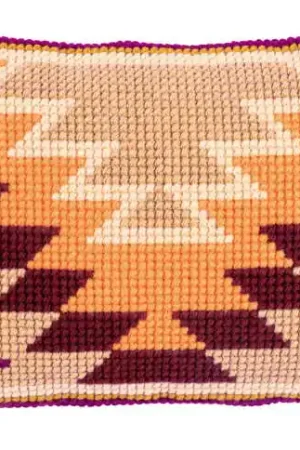 Affordable Kelim Motifs Printed Cross Stitch Cushion Kit by Vervaco