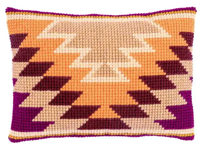 Affordable Kelim Motifs Printed Cross Stitch Cushion Kit by Vervaco