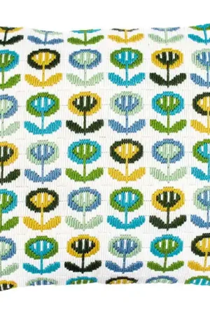 Best Choice Flowers Long Stitch Cushion Kit By Vervaco