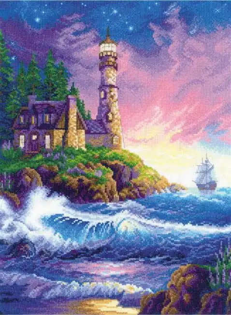 In Demand Lighthouse Cross Stitch Kit By RIOLIS