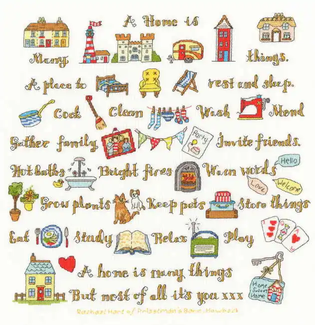 A Home is Many Things Cross Stitch Kit By Bothy Threads Special Offer