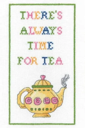 Must Have Time for Tea Cross Stitch Kit by Heritage Crafts