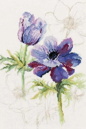 Anemone Cross Stitch Kit By Lanarte Trusted Brand