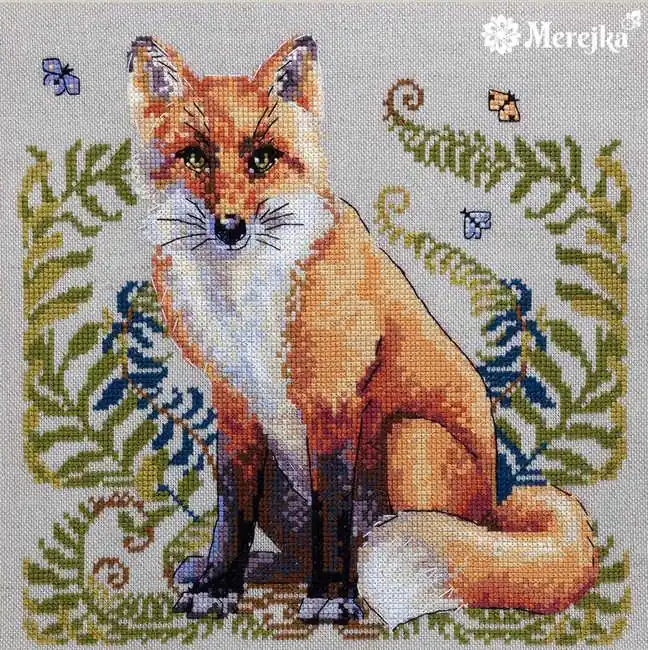 The Fox Cross Stitch Kit by Merejka Flash Sale
