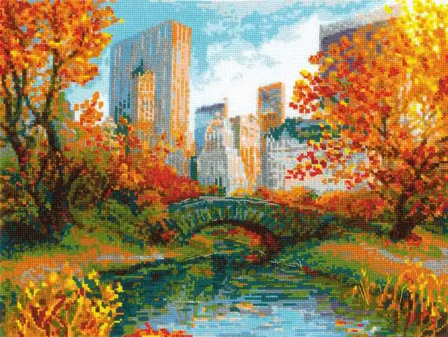Central Park Cross Stitch Kit By RIOLIS New Arrival