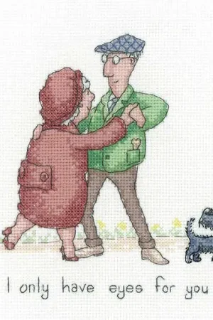 I Only Have Eyes for You Cross Stitch Kit by Heritage Crafts Markdown