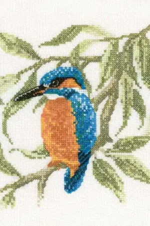 Kingfisher Cross Stitch Kit by Heritage Crafts New Arrival