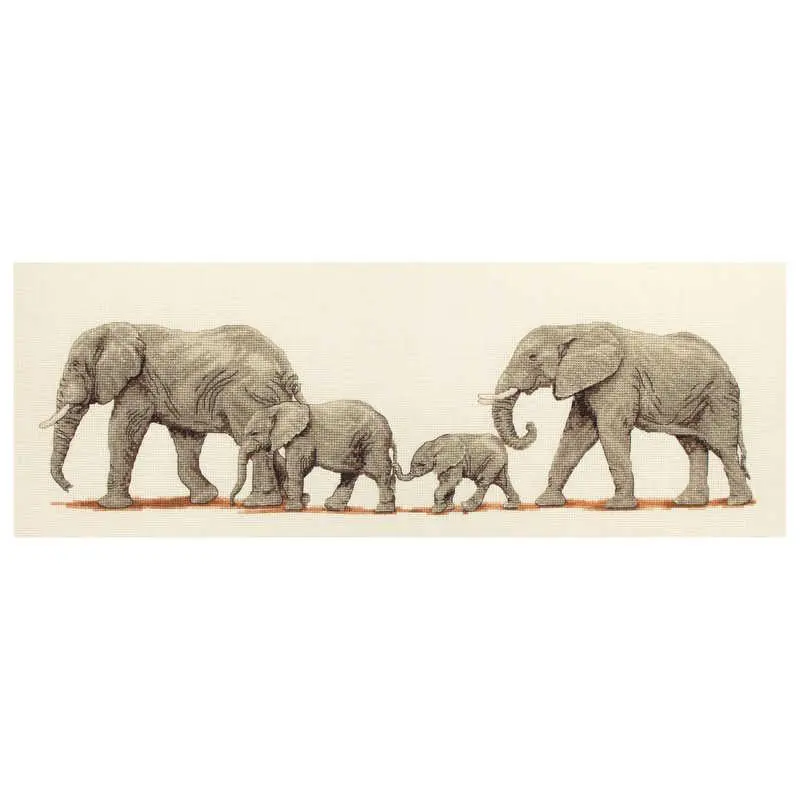 Elephant Stroll Cross Stitch Kit By Anchor Mega Sale