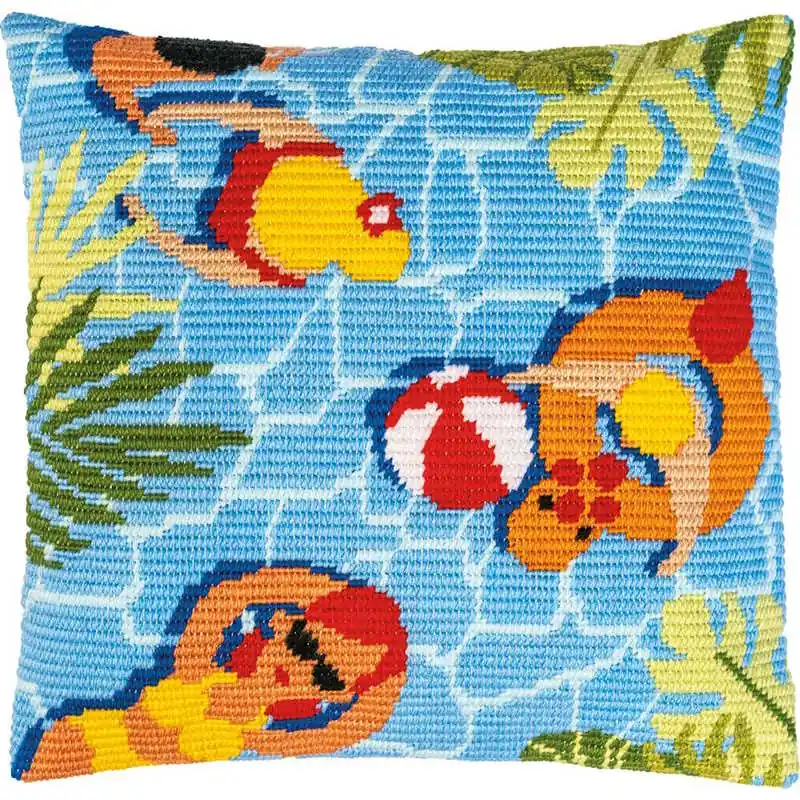 Affordable Summer Counted Long Stitch Cushion Kit By Vervaco