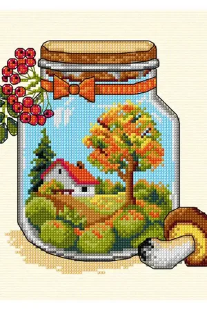 Autumn Jar Cross Stitch Kit by Orchidea Brand New
