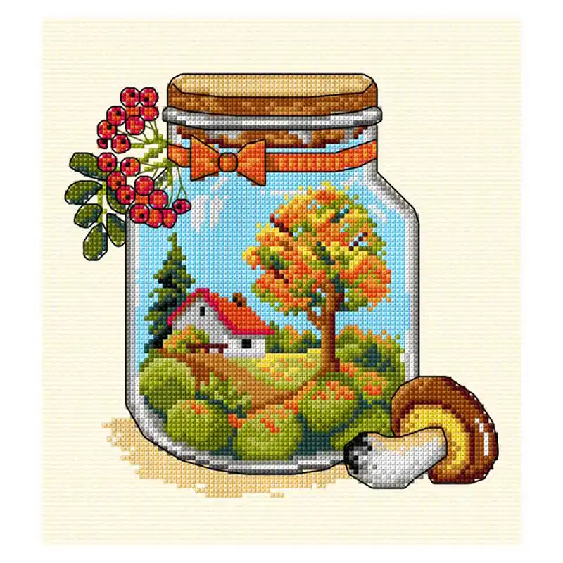 Autumn Jar Cross Stitch Kit by Orchidea Brand New