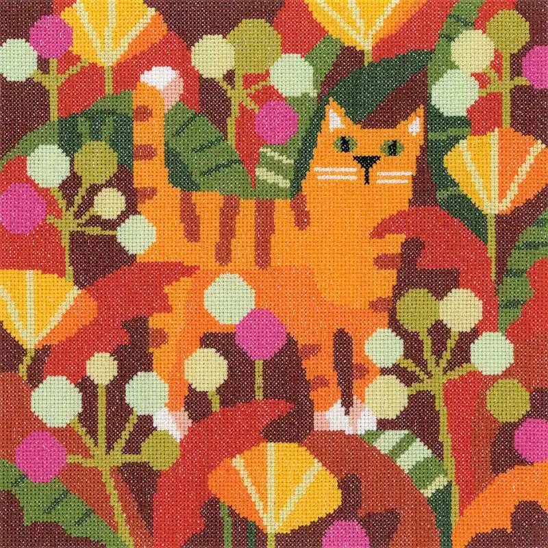 Latest Ginger Cat Cross Stitch Kit by Heritage Crafts