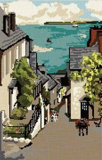 Weekend Sale Clovelly Bay Tapestry Kit by Brigantia Needlework