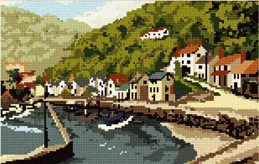 Luxury Lynmouth Harbour Tapestry Kit by Brigantia Needlework