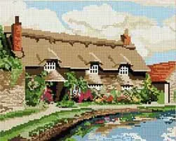 Same Day Shipping Thornton Le Dale Cottage Tapestry Kit by Brigantia Needlework