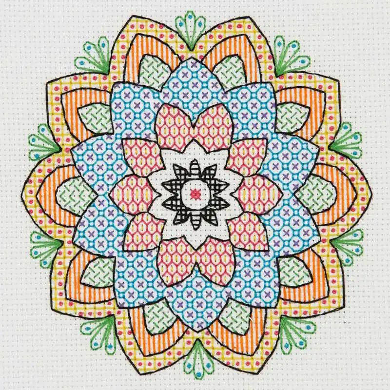 Mandala Blackwork Kit By Anchor Premium