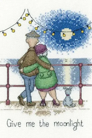 Warranty Included Moonlight Cross Stitch Kit by Heritage Crafts