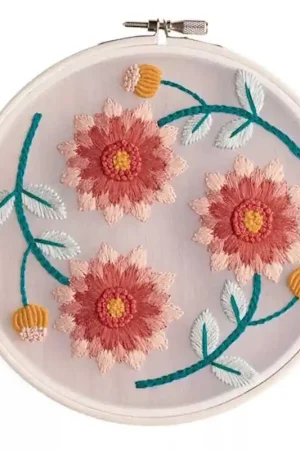 Organza Dahlia Embroidery Kit By Leisure Arts Shop Now