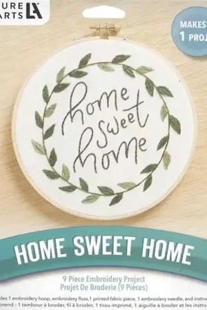 Holiday Sale Home Sweet Home Embroidery Kit By Leisure Arts