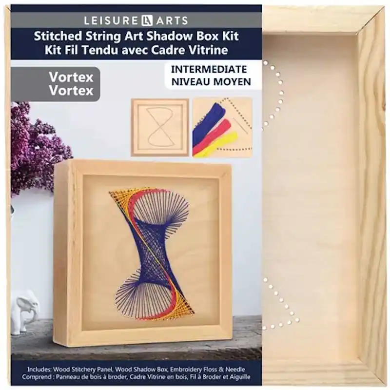 Vortex Shadow Box Wood Stitchery Kit By Leisure Arts Money Back Guarantee