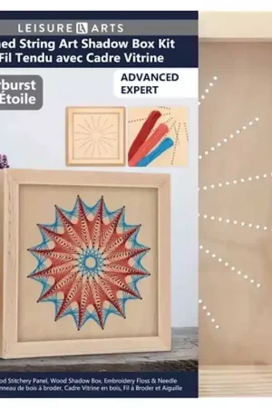 Flash Sale Starburst Shadow Box Wood Stitchery Kit By Leisure Arts