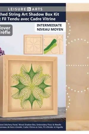 Luxury Clover Shadow Box Wood Stitchery Kit By Leisure Arts