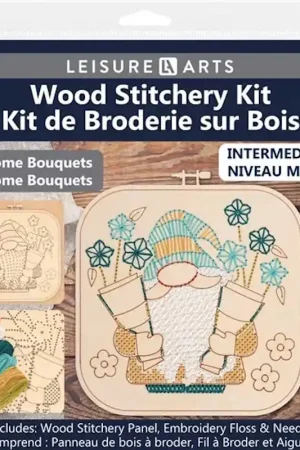 Premium Gnome Bouquet Wood Stitchery Kit By Leisure Arts