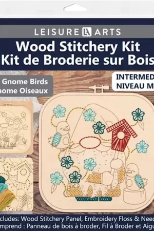 Gnome Birds Wood Stitchery Kit By Leisure Arts Weekend Sale