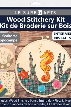 Buy Online Seahorse Wood Stitchery Kit By Leisure Arts