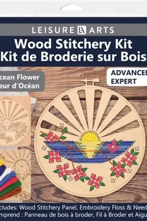 Ocean Flower Wood Stitchery Kit By Leisure Arts Cheap