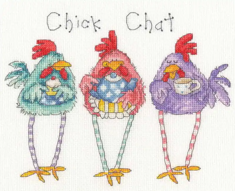 Trusted Brand Chick Chat Cross Stitch Kit by Bothy Threads