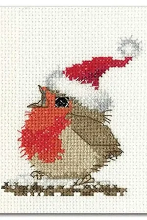 Same Day Shipping Festive Rowan Cross Stitch Kit by Heritage Crafts
