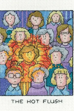 New Release The Hot Flush Cross Stitch Kit by Heritage Crafts