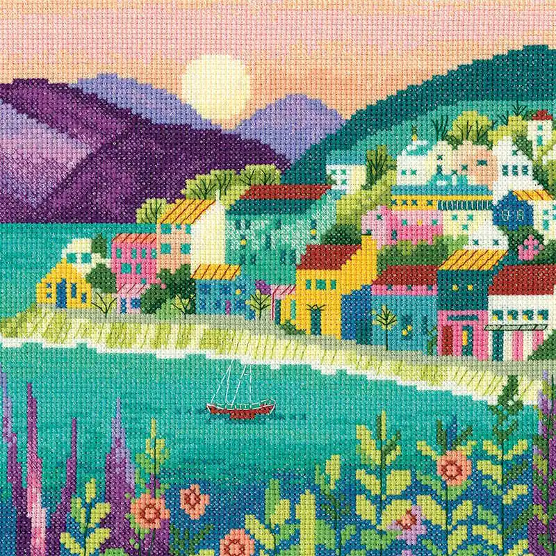 The Peaceful Harbour Cross Stitch Kit by Heritage Crafts Secure Checkout