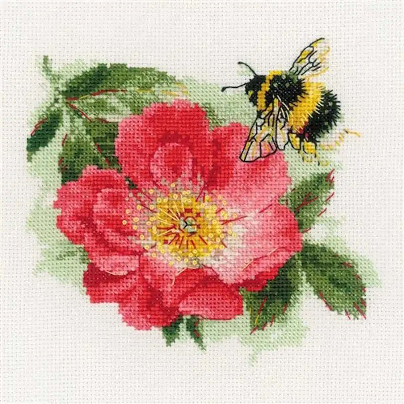 Affordable Furry Bumblebee Cross Stitch Kit By RIOLIS