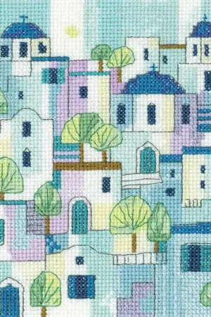 Impressions of Greece Cross Stitch Kit by Heritage Crafts Next Day Delivery