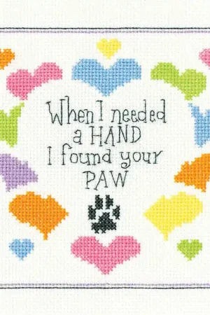 Free Shipping I Found Your Paw Cross Stitch Kit by Heritage Crafts