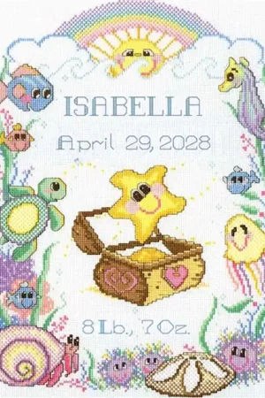 A Star is Born Birth Sampler Cross Stitch Kit By Design Works Original