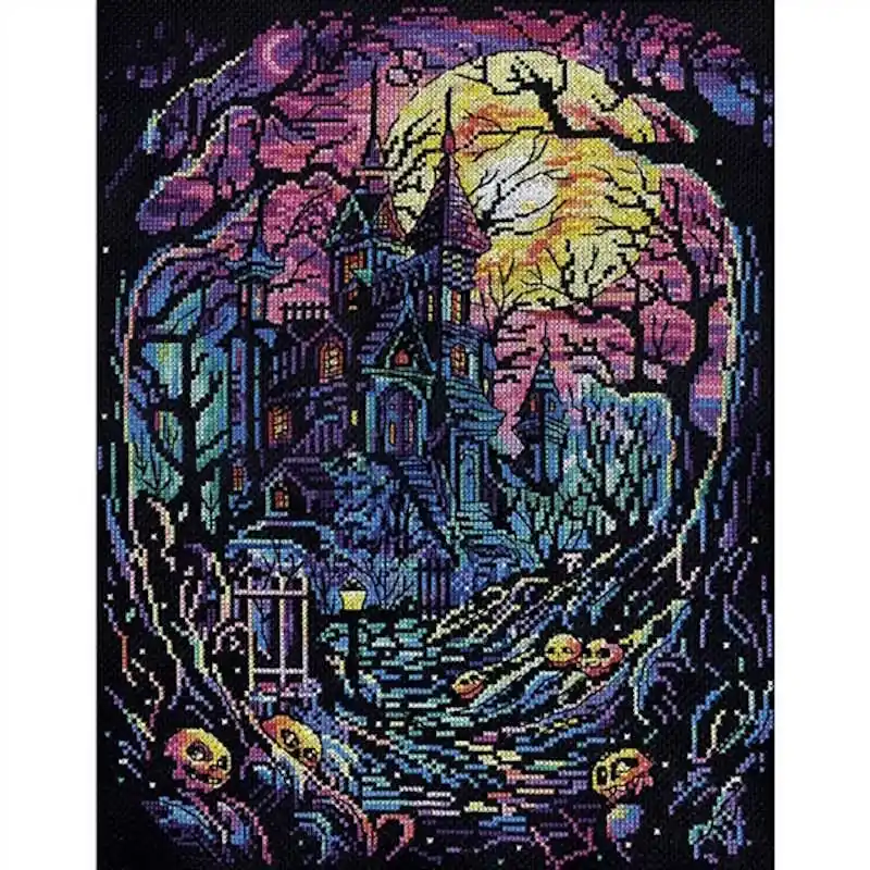 Top Pick Haunted House Cross Stitch Kit by Design Works