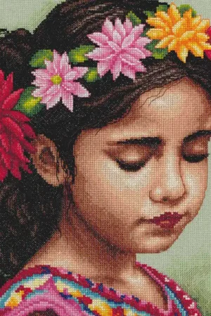 My Dahlia Headband Cross Stitch Kit By Lanarte Trusted Brand