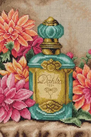 The Scent of Dahlia Cross Stitch Kit By Lanarte Limited Edition