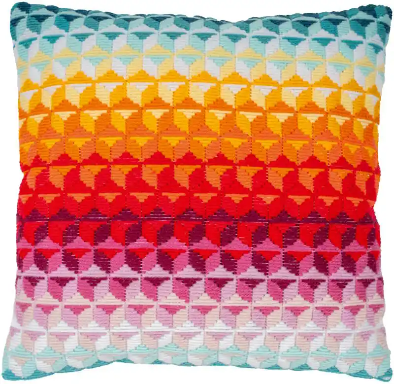 Modern Long Stitch Cushion Kit By Vervaco New Release