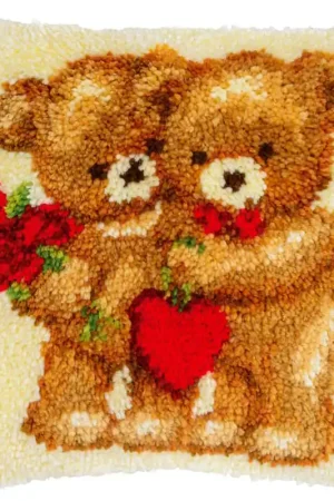 Top Rated Love Bears Latch Hook Cushion Kit By Vervaco