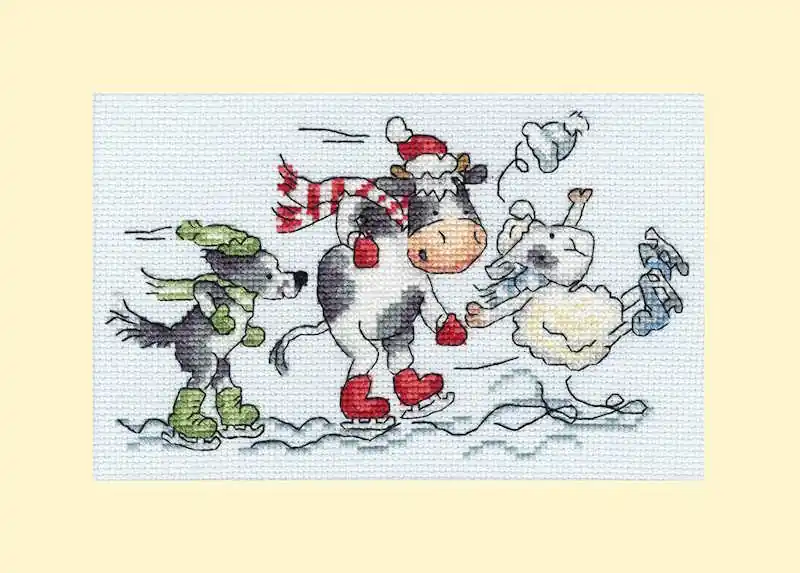 Almost, Nearly, Whoopsie Cross Stitch Christmas Card Kit by Bothy Threads Fresh Stock