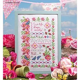Cross Stitcher Project Pack - Issue 396 - Boarders & Blooms in 28 Ct Cashel or 14 Ct Aida Money Back Guarantee