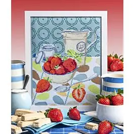 Cross Stitcher Project Pack - Strawberries and Cream XST344 While Supplies Last