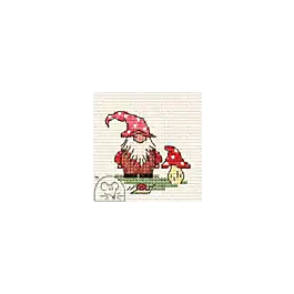 Same Day Shipping Mouseloft Gnome with Toadstool Cross Stitch Kit - 004-S02stl